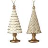 Gold Shimmer Resin Christmas Tree Decor Assorted