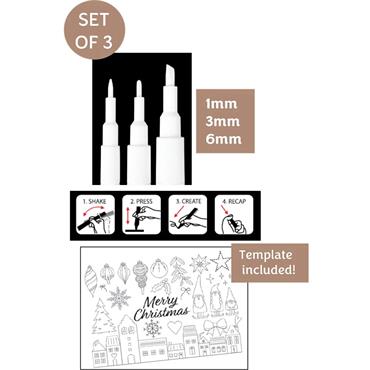 Chalk Art White Pen 3 Pack