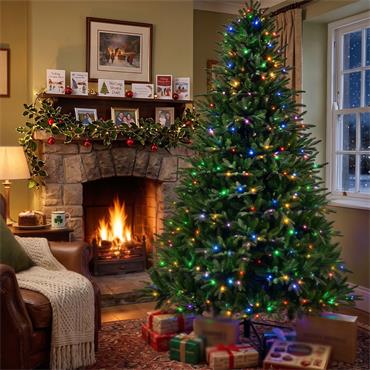 Juniper Fir Premium Christmas Tree With 850 Colour Changing Led Lights 2.3m (7.5ft)