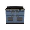 Rangemaster Classic Deluxe Induction 110cm Stone Blue With Brass Trim