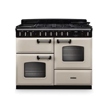 Rangemaster Classic Deluxe Dual Fuel 110cm Pale Cream With Chrome Trim