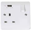 Click Mode USB Single Switched Socket