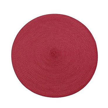 Circular Ribber Placemat Red