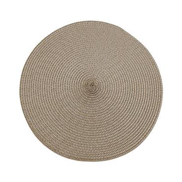 Circular Ribbed Placemat Taupe