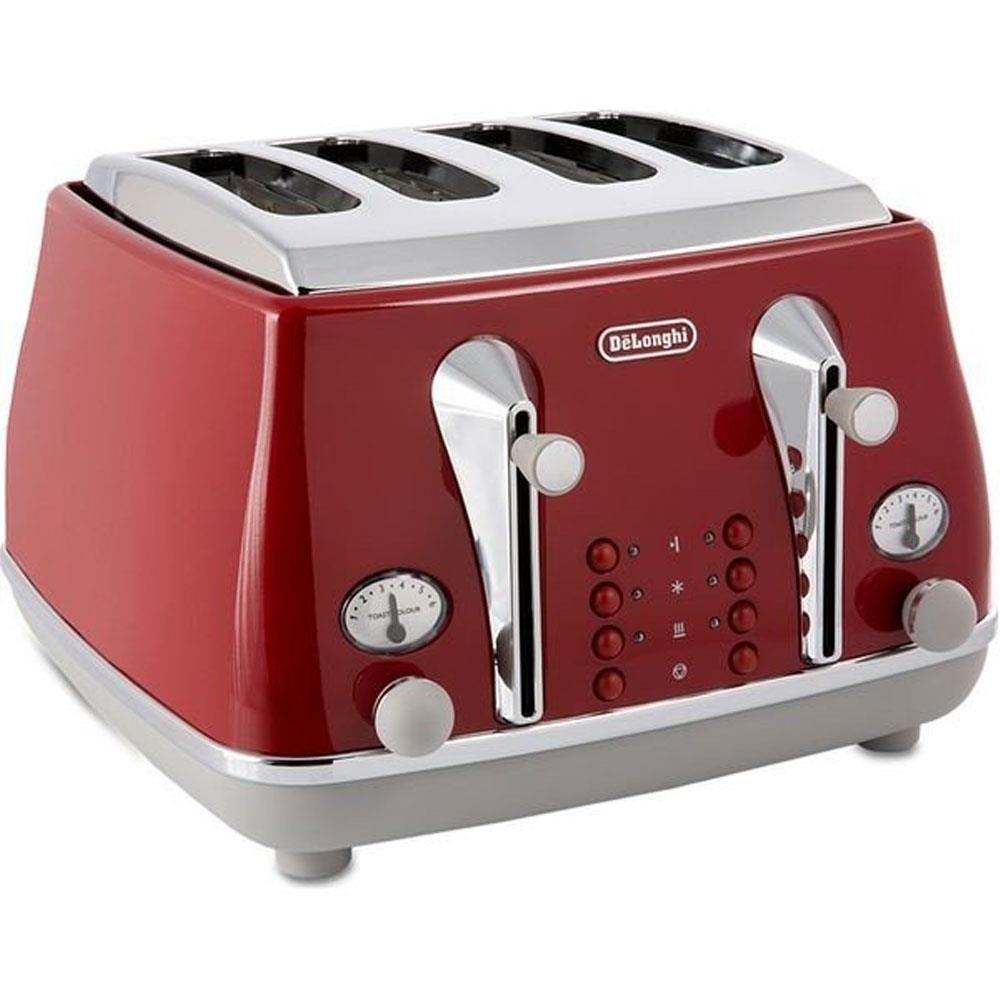 Delonghi Icona 4 Slice Toaster Red Stakelums Home & Hardware