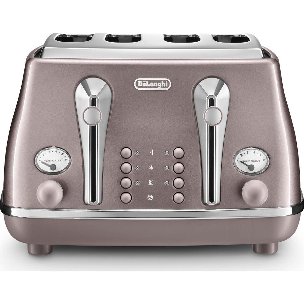 Delonghi Icona Metallics 4Slice Violet Toaster Stakelums Home