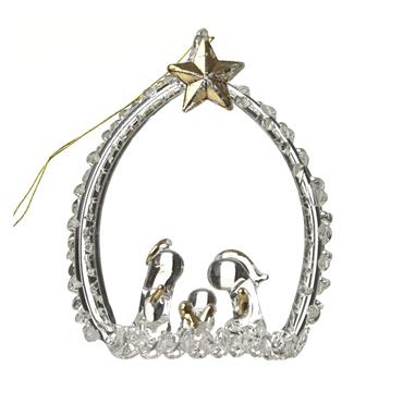 Hanging Glass Nativity Scene