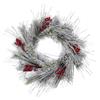 Frosty Wreath & Red Berries 80cm