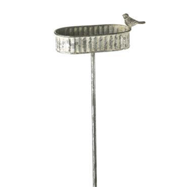 Metal Bird Bath With Stake 51cm