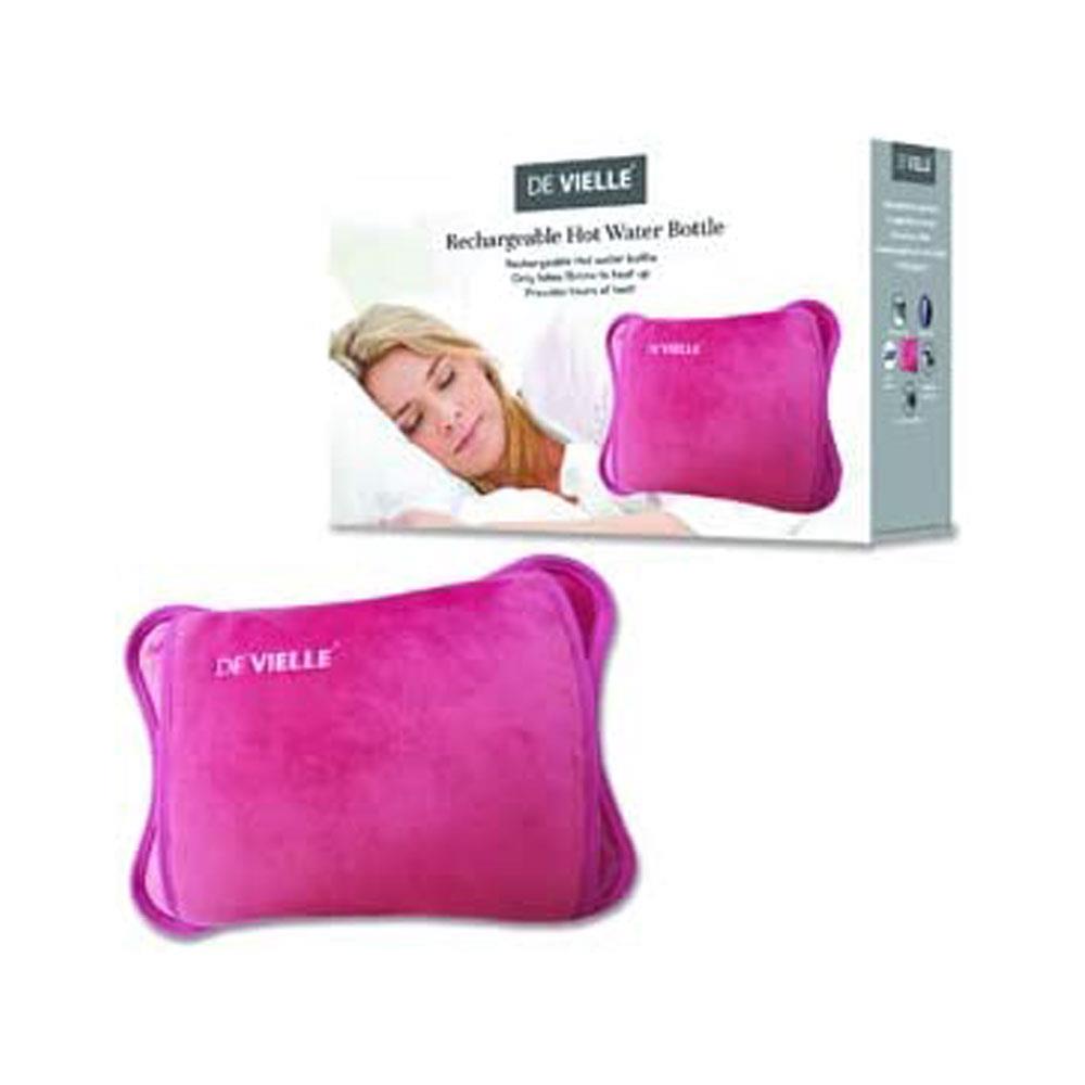 De Vielle Rechargeable Long Hot Water Bottle Rose Pink Stakelums Home