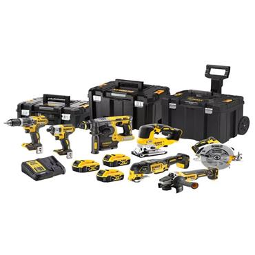 Dewalt 18v Xr Compact Brushless 7 Piece Kit 18v 3 X 5.0ah Li-ion