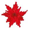 Premier Red Velour Poinsettia Clip On 30cm