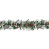 Premier Flocked Garland With Berries And Cones 2.7m