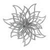 Premier Silver Glitter Cut Out Flower Clip On 14cm