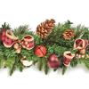 Premier Red Bow Garland With Baubles And Cones 1.8m