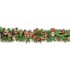Premier Red Bow Garland With Baubles And Cones 1.8m