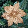 Premier Champagne Gold Velvet Magnolia Clip On 24cm