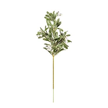 Premier Frosted Mistletoe Stem White Berries 54cm