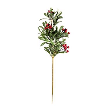 Premier Dusty Mistletoe Stem With Red Berries 54cm