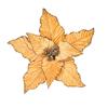 Premier Gold Poinsettia With Glitter Edging Clip On 22cm