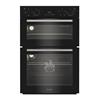 Indesit Built In Double Oven Twin Grill Black