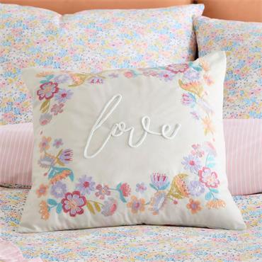 Catherine Lansfield Love Natural Filled Cushion 45x45cm