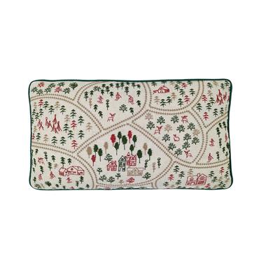 Christmas Ski Village Cushion 30x50cm