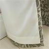 Chenille Leaves Green Curtains Eyelet 90x90