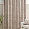 Chenille Leaves Natural Curtains Eyelet 90x90