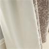 Chenille Leaves Natural Curtains Eyelet 90x90