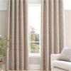 Chenille Leaves Natural Curtains Eyelet 90x90