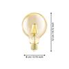 Bulb-E27-Led G80 4W Amber 1700k