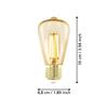 Eglo Bulb-E27-Led St48 4W Amber 1700k