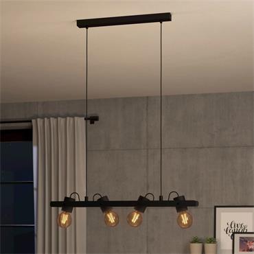 Eglo Plimsoll Pendant Light E27 Black