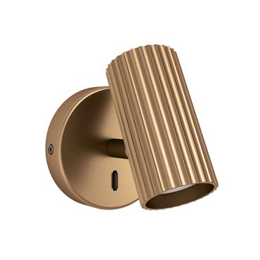 Eglo Portillo Modern Wall Spotlight Gu10 Matte Brass