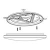 Eglo Frania-S Ceiling Light White 28Cm