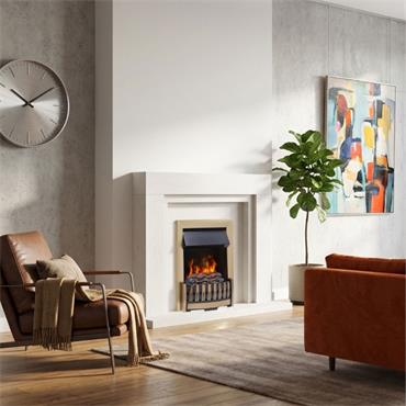 Dimplex Elsberry Optimyst Inset Electric Fire Antique Brass