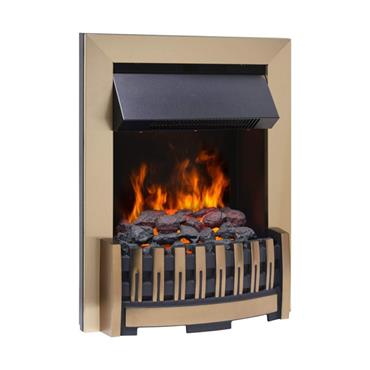 Dimplex Elsberry Optimyst Inset Electric Fire Antique Brass