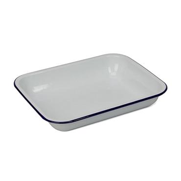 Oblong Enamel Open Roaster 34cm