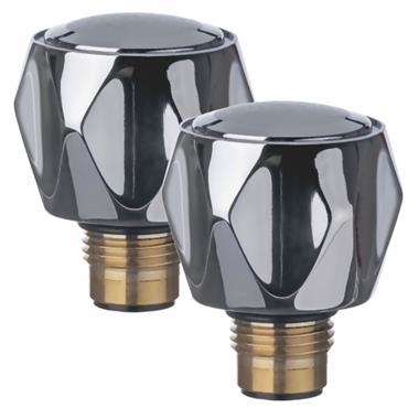 Easi Plumb Pair of Replacement Crown Tap Heads & Spindles Only