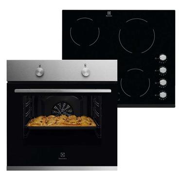 Electrolux 60CM Oven & Ceramic Hob Bundle Stainless Steel