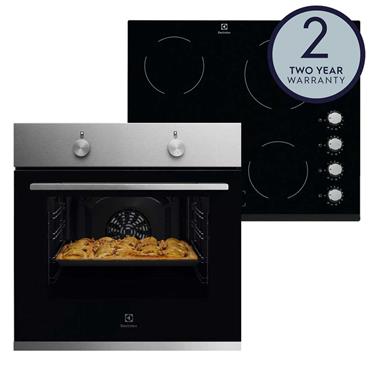 Electrolux 60CM Oven & Ceramic Hob Bundle Stainless Steel