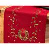 Embroidered Wreath Trail Runner Red