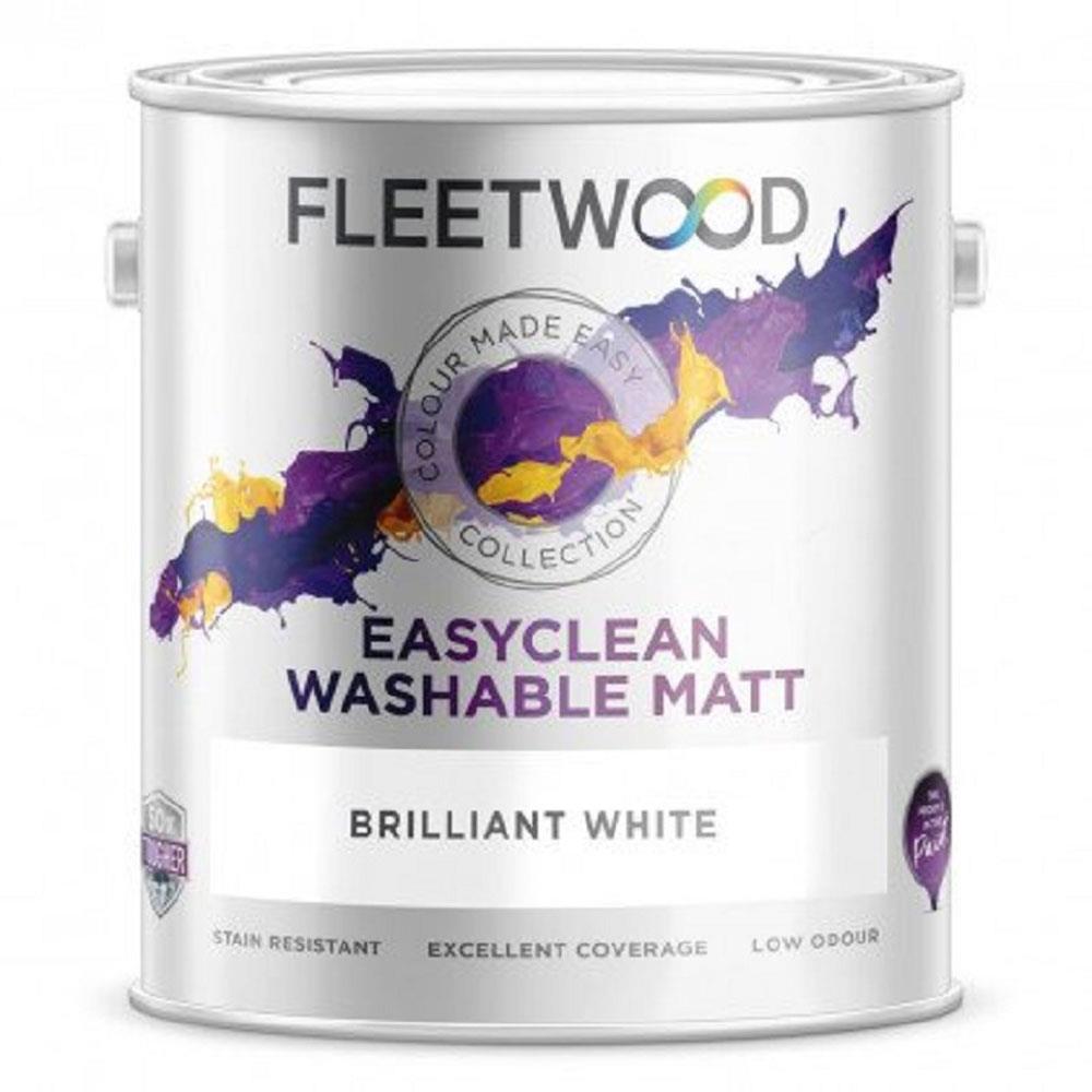 Fleetwood Easy Clean Matt Paint Brilliant White 5L Stakelums Home