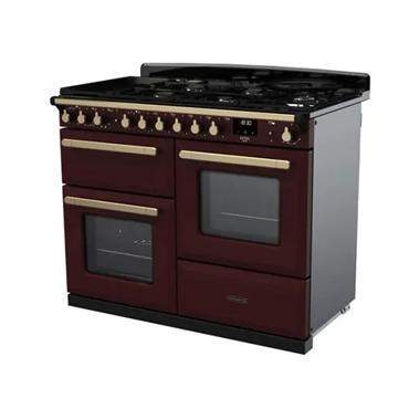 Rangemaster Estel Deluxe 110cm Dual Fuel Bordeaux/antique Brass