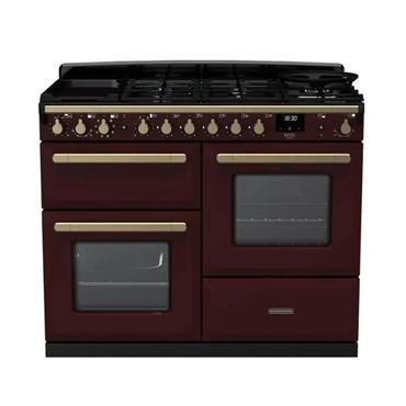 Rangemaster Estel Deluxe 110cm Dual Fuel Bordeaux/antique Brass