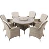 Hartman Eton Premium Round 6 Seater Set with Parasol & Base