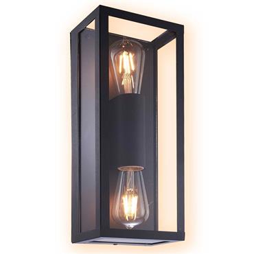 Ewal Vintage Framed Up Down Wall Light Black