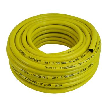 Faithfull Heavy-Duty Reinforced Builder's Hose 30m 12.5mm