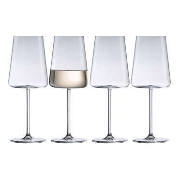 Galway Crystal Alto White Wine Glasses Set Of 4